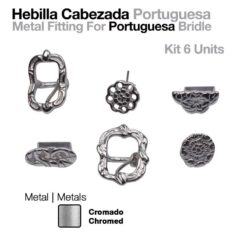 HEBILLA CABEZADA PORTUGUESA CROMADO JUEGO -