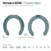 HERRADURA BASIC 1 PESTAÑA MANO 20uds - Variación: # 0