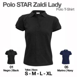 POLO STAR ZALDI LADY MANGA CORTA - Color: Negro
