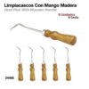 LIMPIACASCOS CON MANGO MADERA 24466 6uds -