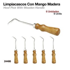 LIMPIACASCOS CON MANGO MADERA 24466 6uds -