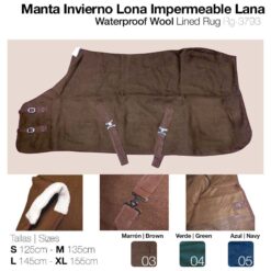 MANTA INVIERNO LONA IMPERMEABLE LANA - Color: Verde