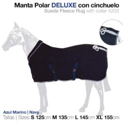 MANTA POLAR DELUXE CON CINCHUELO - Color: Azul