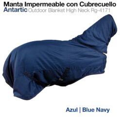MANTA IMPERMEABLE CON CUBRECUELLO ANTARTIC - Color: Azul