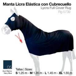 MANTA LICRA ELÁSTICA CON CUBRECUELLO AZUL - Color: Azul