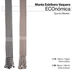 MANTA ESTRIBERA VAQUERA ECO. - Color: Back/Blanco