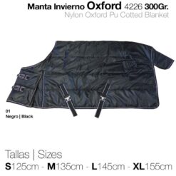 MANTA INVIERNO OXFORD 4226 300gr. - Color: Negro
