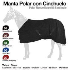 MANTA POLAR CON CINCHUELO - Color: Negro