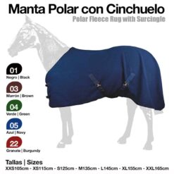 MANTA POLAR CON CINCHUELO - Color: Azul