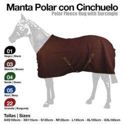 MANTA POLAR CON CINCHUELO - Color: Marrón