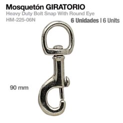 MOSQUETÓN GIRATORIO HM-225-06N 6uds -