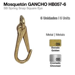 MOSQUETÓN GANCHO HB057-06 6uds - Variación: Golden