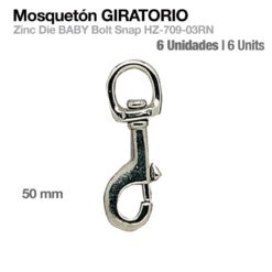 MOSQUETÓN GIRATORIO HZ709-03RN 6uds -