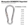 MOSQUETÓN BOMBERO SEGURIDAD 2451 6uds - Talla:5cm