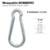 MOSQUETÓN BOMBERO 2450 6uds - Talla: 6cm