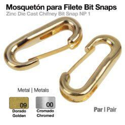 MOSQUETÓN PARA FILETE BIT SNAPS (PAR) - Variación: Golden