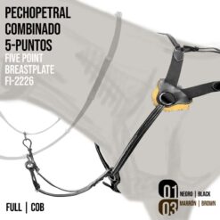 PECHOPETRAL COMBINADO 5-PUNTOS FI-2226 - Color: Negro