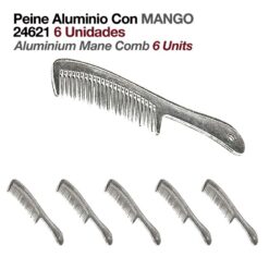 PEINE ALUMINIO CON MANGO 24621 6uds -