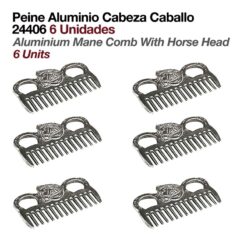 PEINE ALUMINIO CABEZA CABALLO 24406 6uds -