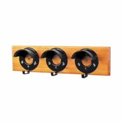 PORTABRIDA TRIPLE CON MADERA STUBBS S203 - Color: Negro
