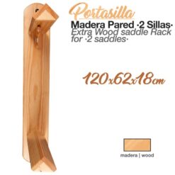 PORTASILLA MADERA PARED ZALDI 2 SILLAS 120x62x18cm -
