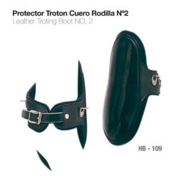 PROTECTOR TROTÓN CUERO RODILLA Nº2 HB-109 NEGRO -