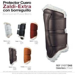 PROTECTOR ZALDI EXTRA CUERO BORREGUILLO MANO - Color: Marrón