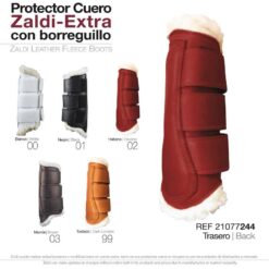 PROTECTOR ZALDI EXTRA CUERO BORREGUILLO PIE - Color: Habana