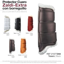 PROTECTOR ZALDI EXTRA CUERO BORREGUILLO PIE - Color: Marrón