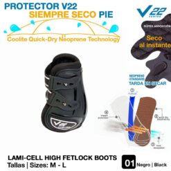 PROTECTOR V22 SIEMPRE SECO PIE NEGRO - Talla: L