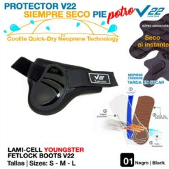 PROTECTOR V22 SIEMPRE SECO PIE POTRO NEGRO - Talla: M