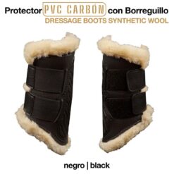 PROTECTOR PVC CARBON CON BORREGUILLO NEGRO - Color: Negro