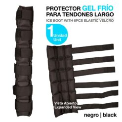 PROTECTOR GEL FRIO PARA TENDONES LARGO NEGRO UNIDAD -