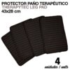 PROTECTOR PAÑO TERAPÉUTICO 43x28cm NEGRO 4-UNIDADES -