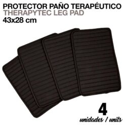 PROTECTOR PAÑO TERAPÉUTICO 43x28cm NEGRO 4-UNIDADES -
