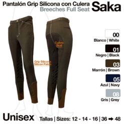 PANTALÓN GRIP SILICONA SAKA CULERA - Color: Marrón