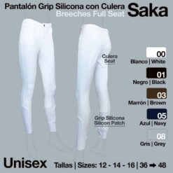 PANTALÓN GRIP SILICONA SAKA CULERA - Color: Blanco