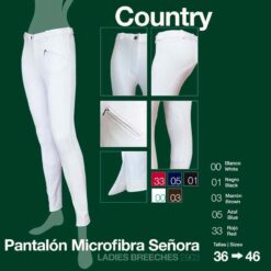PANTALÓN MICROFIBRA COUNTRY SEÑORA - Color: Rojo