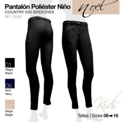 PANTALÓN POLIESTER NIÑO NOEL - Color: Negro