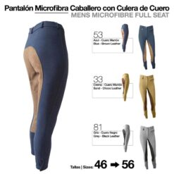 PANTALÓN MICROFIBRA/CUERO CABALLERO - Color: Marrón/London