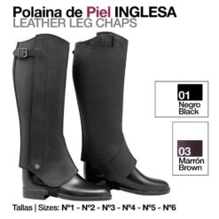POLAINA PIEL INGLESA - Color: Negro