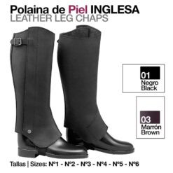 POLAINA PIEL INGLESA - Color: Negro