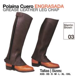 POLAINA CUERO ENGRASADA MARRON - Color: Marrón