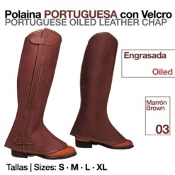 POLAINA PORTUGUESA ENGRASADA CON VELCRO - Talla: S