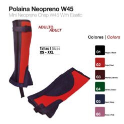 POLAINA NEOPRENO ADULTO W45 - Color: Rojo