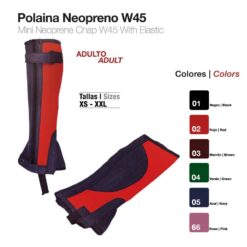 POLAINA NEOPRENO ADULTO W45 - Color: Rojo