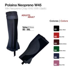 POLAINA NEOPRENO ADULTO W45 - Color: Negro
