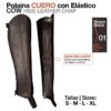 POLAINA CUERO C/ELÁSTICO HIDE W74 NEGRO - Talla: S