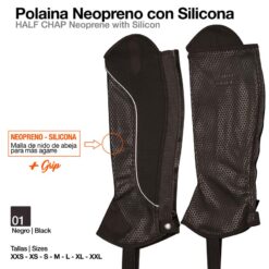POLAINA NEOPRENO CON SILICONA NEGRO - Talla: XXS