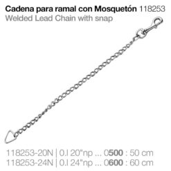 CADENA PARA RAMAL CON MOSQUETÓN 118253-20N - Talla: 50cm